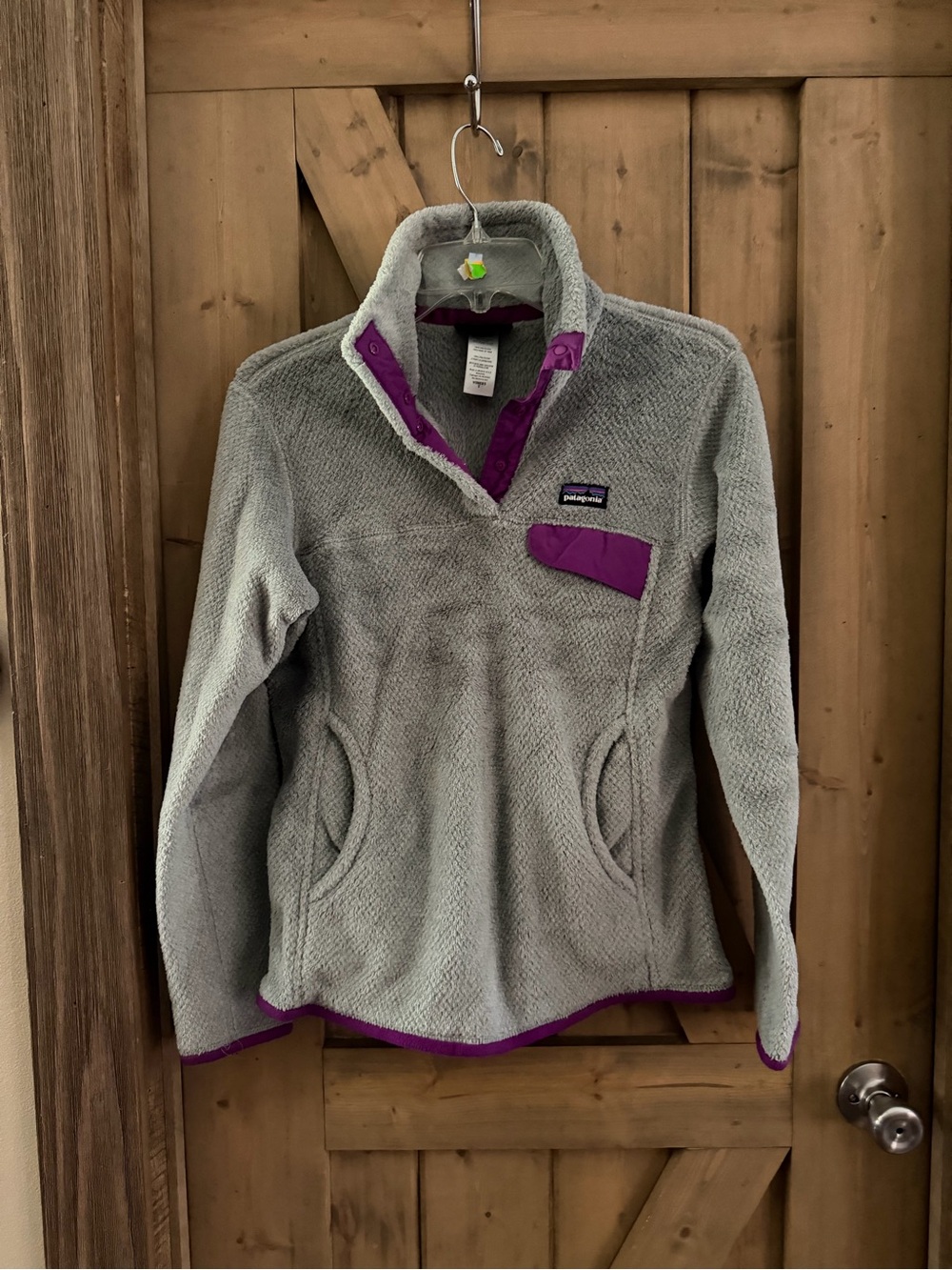 Patagonia Jacket Womens Small Re-Tool Snap-T Fleece Jacket Grey Hiking 25442